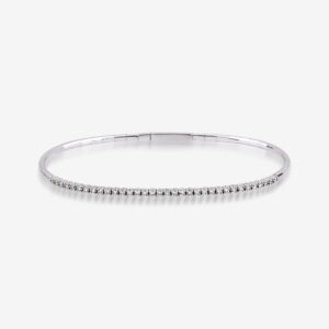 Zarif Line Dolu Bilezik Bracelet — fully diamond-lined white gold bangle, top view