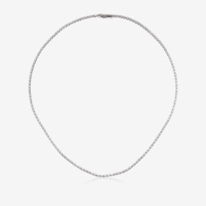 Zarif Line Necklace — uninterrupted line of diamonds in white gold, top view